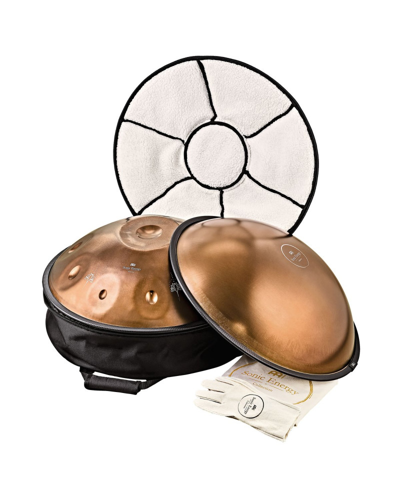 Meinl Sonic Energy HPSTL102CU Sensory Handpan, Stainless Steel, E La Sirena, 10 Notes, 432 Hz, Vintage copper, Engraved 