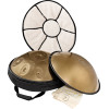 Meinl Sonic Energy HPSTL90 Sensory Handpan Stainless Steel D Kurd 9 Notes 440 Hz - Vintage Gold