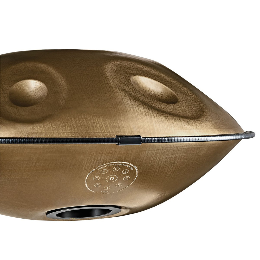 Meinl Sonic Energy HPSTL91 Sensory Handpan Stainless Steel D Amara 9 Notes 440 Hz - Vintage Gold