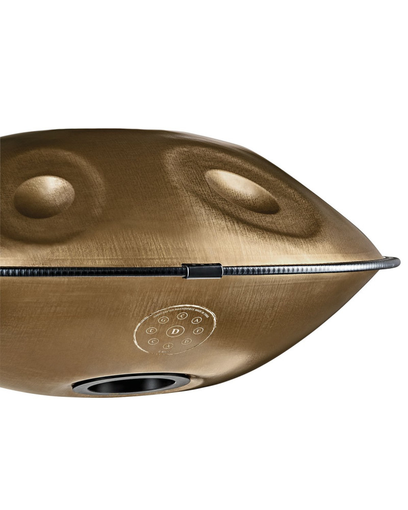 Meinl Sonic Energy HPSTL91 Sensory Handpan Stainless Steel D Amara 9 Notes 440 Hz - Vintage Gold