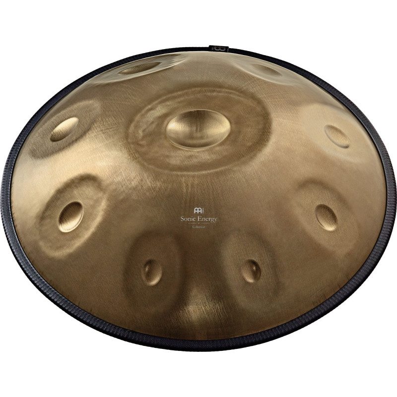 Meinl Sonic Energy HPSTL92 Sensory Handpan Stainless Steel C# Minor 9 Notes 432 Hz - Vintage Gold