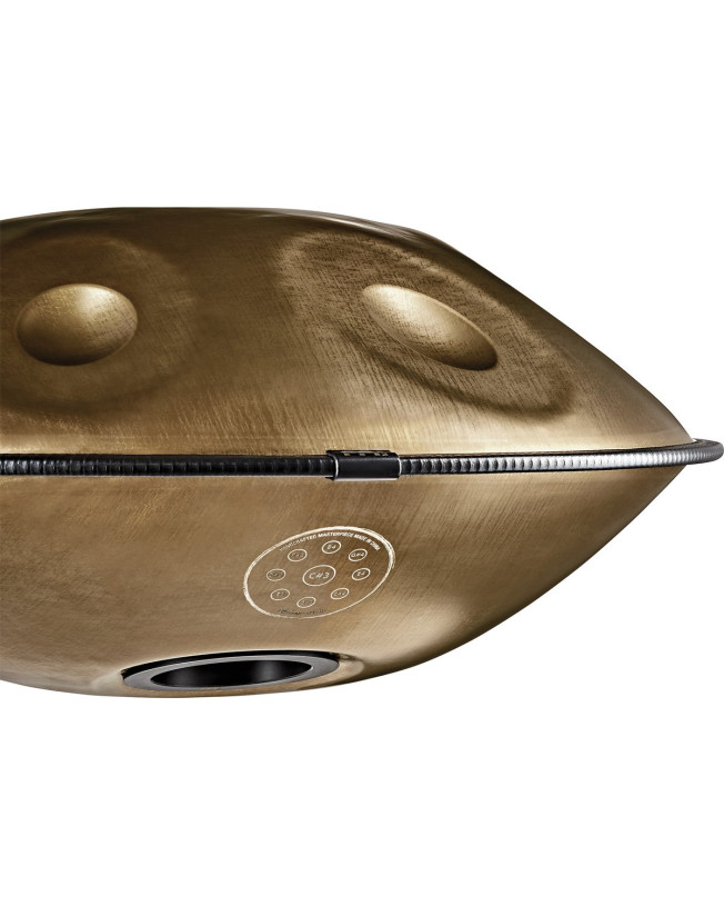 Meinl Sonic Energy HPSTL92 Sensory Handpan Stainless Steel C# Minor 9 Notes 432 Hz - Vintage Gold