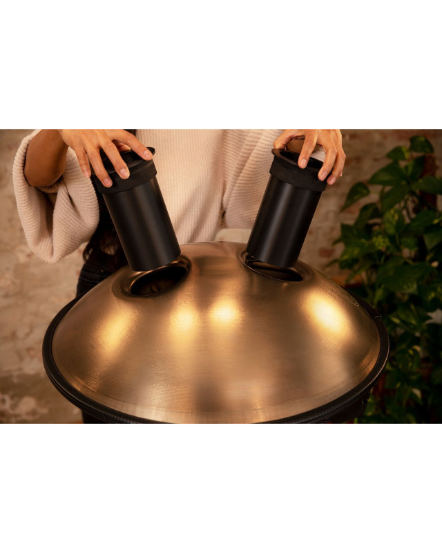 Meinl Sonic Energy HPSTL92 Sensory Handpan Stainless Steel C# Minor 9 Notes 432 Hz - Vintage Gold