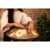 Meinl Sonic Energy HPSTL92 Sensory Handpan Stainless Steel C# Minor 9 Notes 432 Hz - Vintage Gold