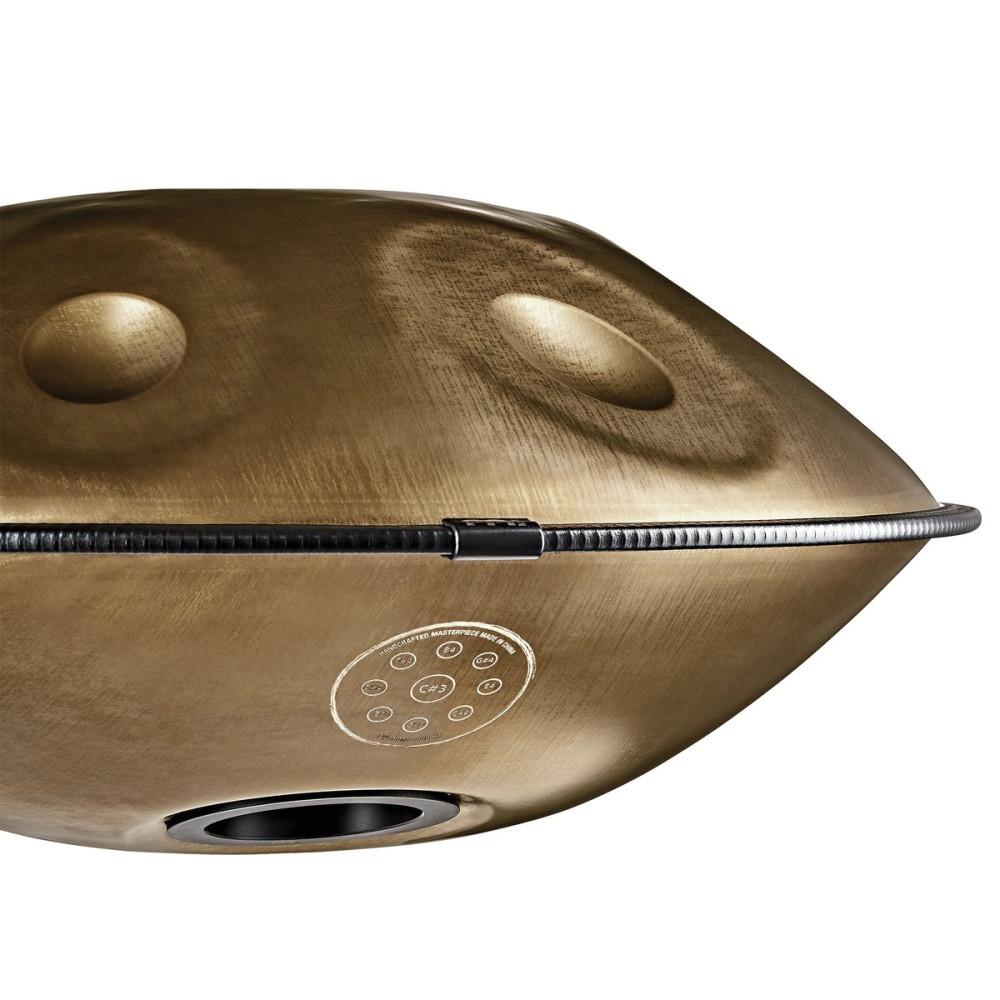Meinl Sonic Energy HPSTL92 Sensory Handpan Stainless Steel C# Minor 9 Notes 432 Hz - Vintage Gold