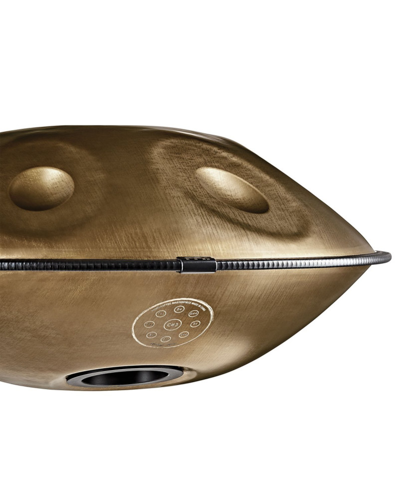 Meinl Sonic Energy HPSTL92 Sensory Handpan Stainless Steel C# Minor 9 Notes 432 Hz - Vintage Gold