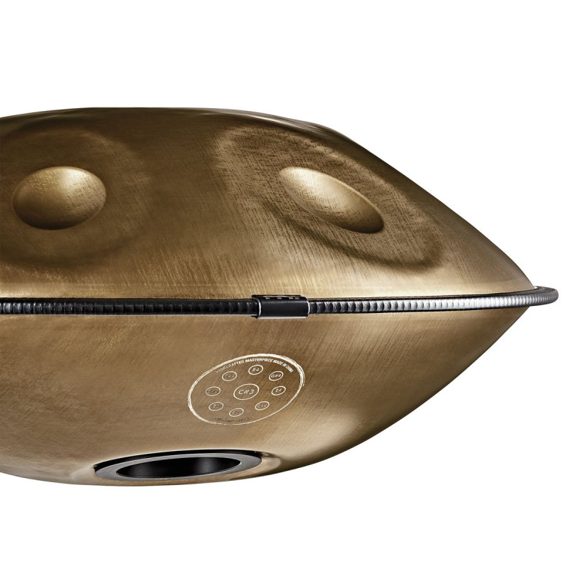 Meinl Sonic Energy HPSTL92 Sensory Handpan Stainless Steel C# Minor 9 Notes 432 Hz - Vintage Gold