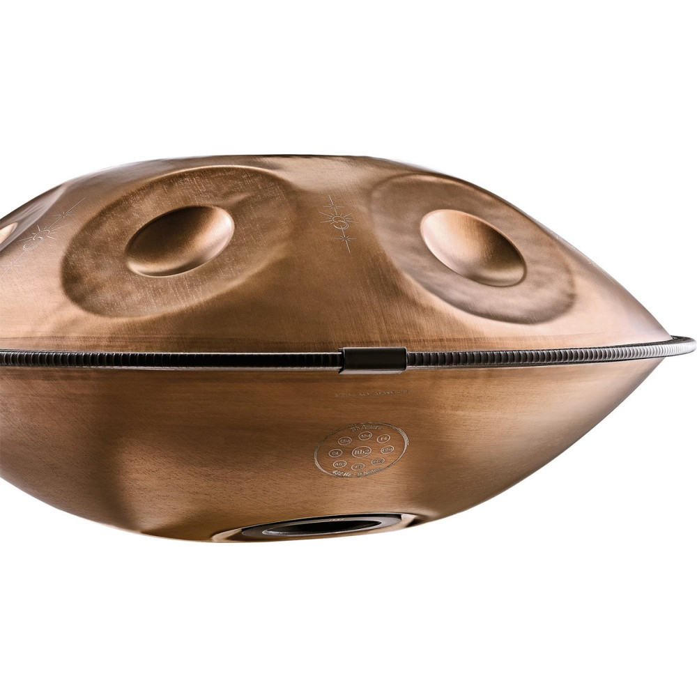 Meinl Sonic Energy HPSTL93CU Sensory Handpan, Stainless Steel, Bb2 Amara, 9 Notes, 432 Hz, Vintage copper, Engraved desi