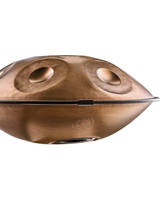 Meinl Sonic Energy HPSTL93CU Sensory Handpan, Stainless Steel, Bb2 Amara, 9 Notes, 432 Hz, Vintage copper, Engraved desi