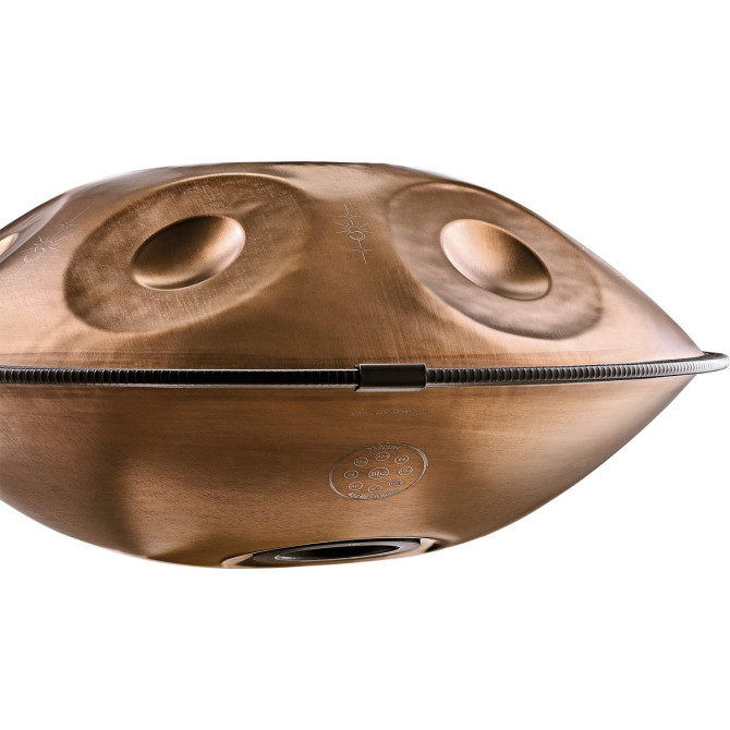 Meinl Sonic Energy HPSTL93CU Sensory Handpan, Stainless Steel, Bb2 Amara, 9 Notes, 432 Hz, Vintage copper, Engraved desi