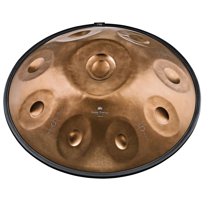 Meinl Sonic Energy HPSTL93CU Sensory Handpan, Stainless Steel, Bb2 Amara, 9 Notes, 432 Hz, Vintage copper, Engraved desi