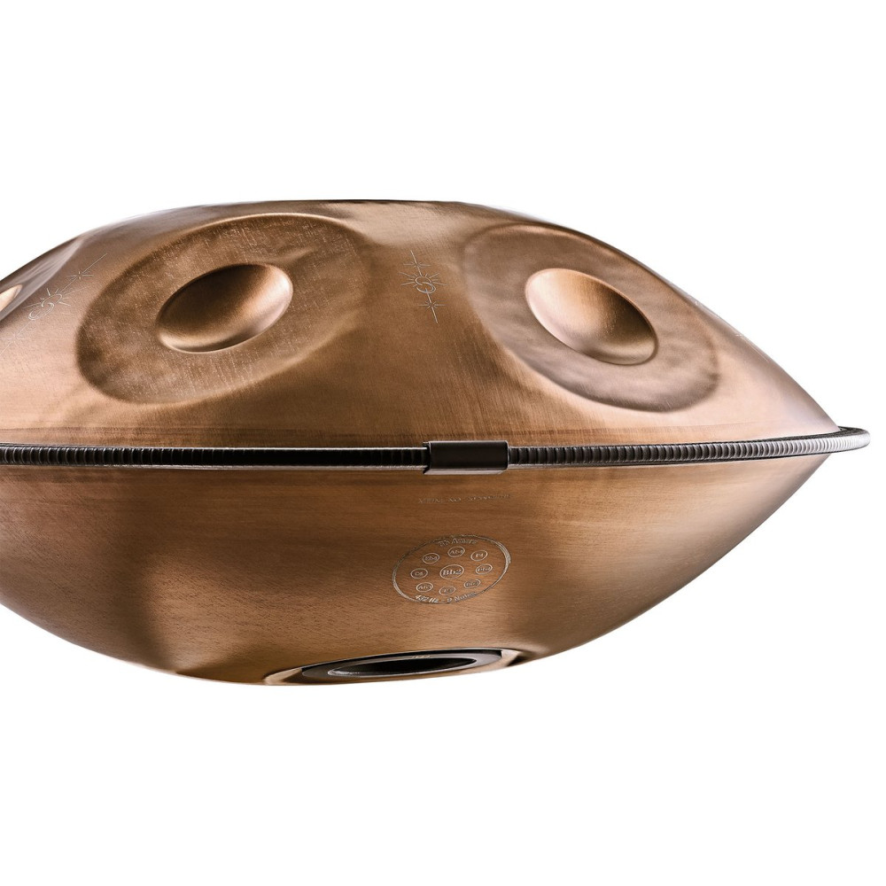 Meinl Sonic Energy HPSTL93CU Sensory Handpan, Stainless Steel, Bb2 Amara, 9 Notes, 432 Hz, Vintage copper, Engraved desi