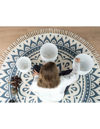 Meinl Sonic Energy MMR1NB Meditation Rug - Navy Blue / Floral Design