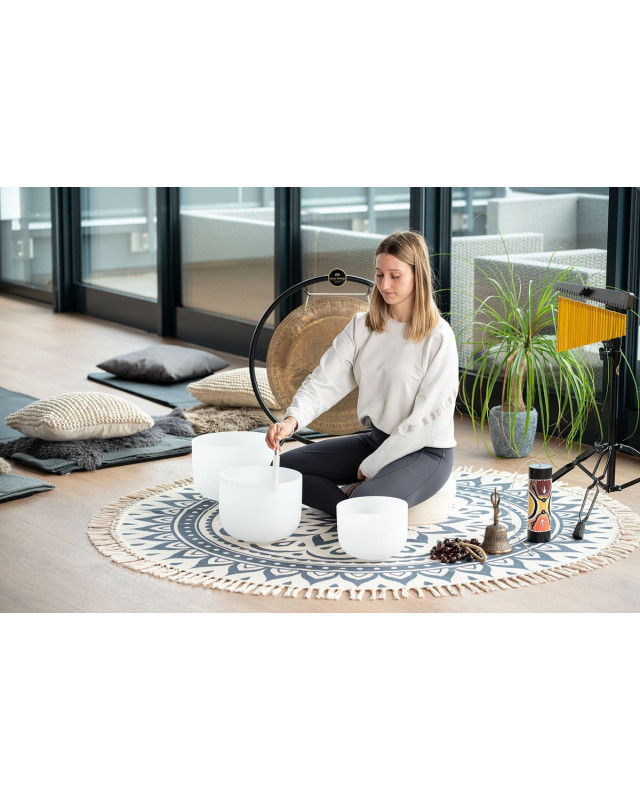 Meinl Sonic Energy MMR1NB Meditation Rug - Navy Blue / Floral Design