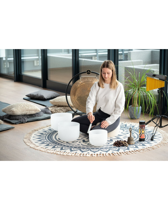 Meinl Sonic Energy MMR1NB Meditation Rug - Navy Blue / Floral Design