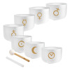 Meinl Sonic Energy PCSBSETCHA Planetary Tuned Crystal Singing Bowl Chakra Set - 7 pcs