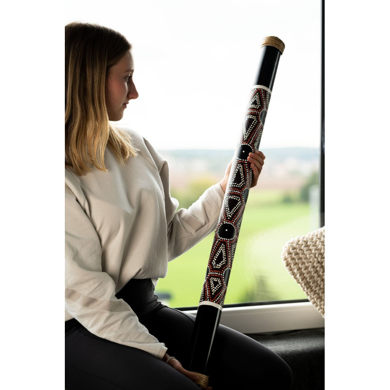 Meinl Sonic Energy RS1L Bamboo Rainstick Large - Dot Painted/Black