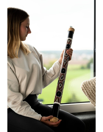 Meinl Sonic Energy RS1M Bamboo Rainstick Medium - Dot Painted/Black