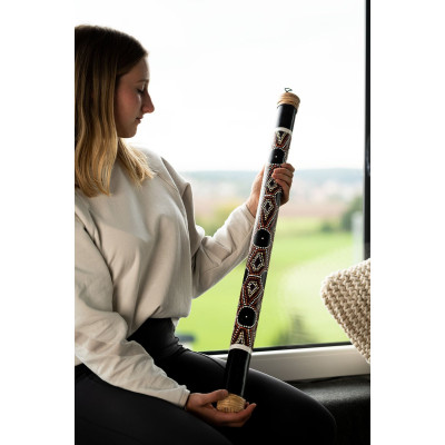 Meinl Sonic Energy RS1M Bamboo Rainstick Medium - Dot Painted/Black
