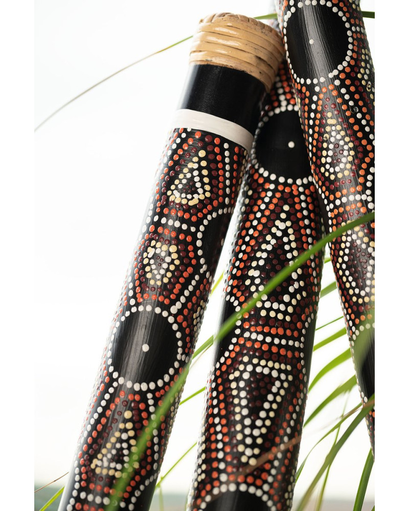 Meinl Sonic Energy RS1M Bamboo Rainstick Medium - Dot Painted/Black