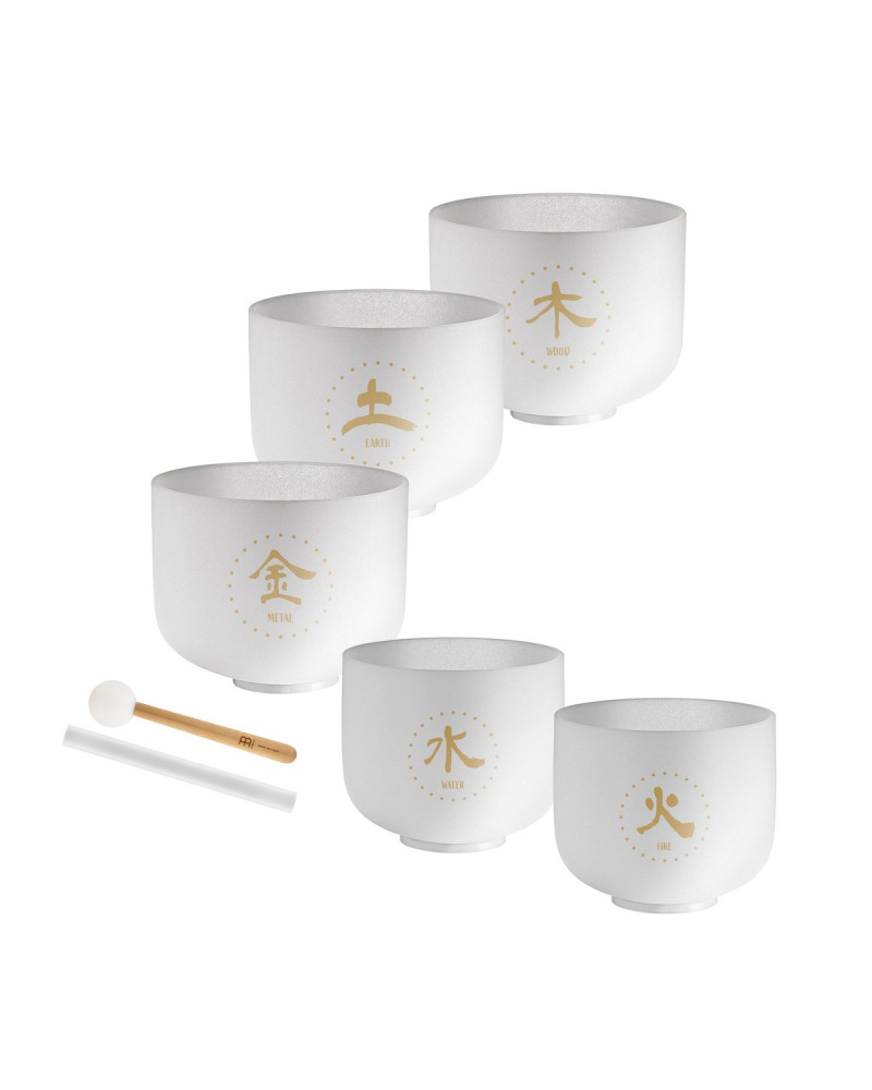 Meinl Sonic Energy TCMCSBSET5 5-piece TCM Crystal Singing Bowl Elements Set