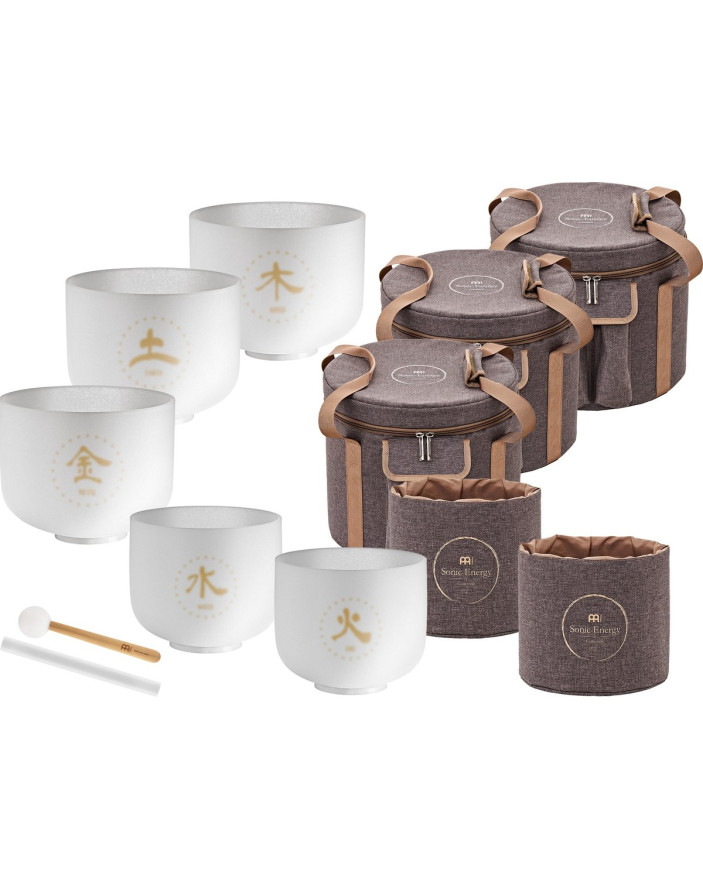 Meinl Sonic Energy TCMCSBSET5 5-piece TCM Crystal Singing Bowl Elements Set