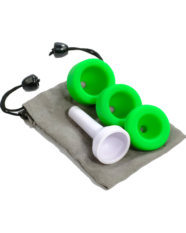 Nuvo NUA170MPGR Mouthpiece Set, jHorn, white/green