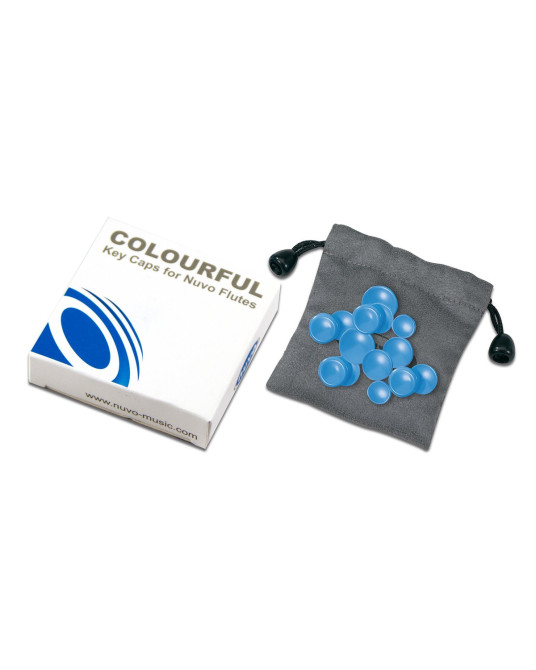 Nuvo NUAKCBL Key Cap Set, blue, for jFlute and Student Flute