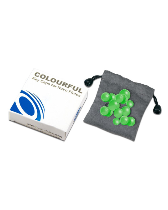 Nuvo NUAKCGR Key Cap Set, green, for jFlute and Student Flute