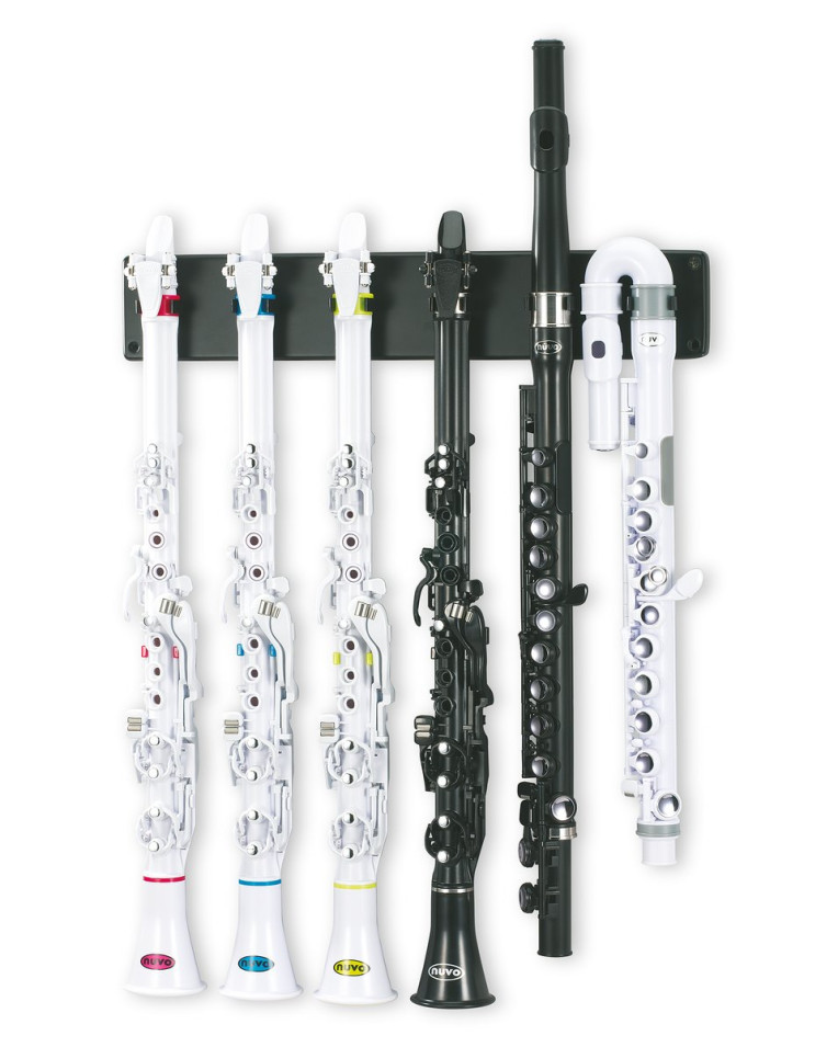 Nuvo NUASWH6 Flute Wall Hanger, 6 instruments Clarinéo/jFlute/Student Flute