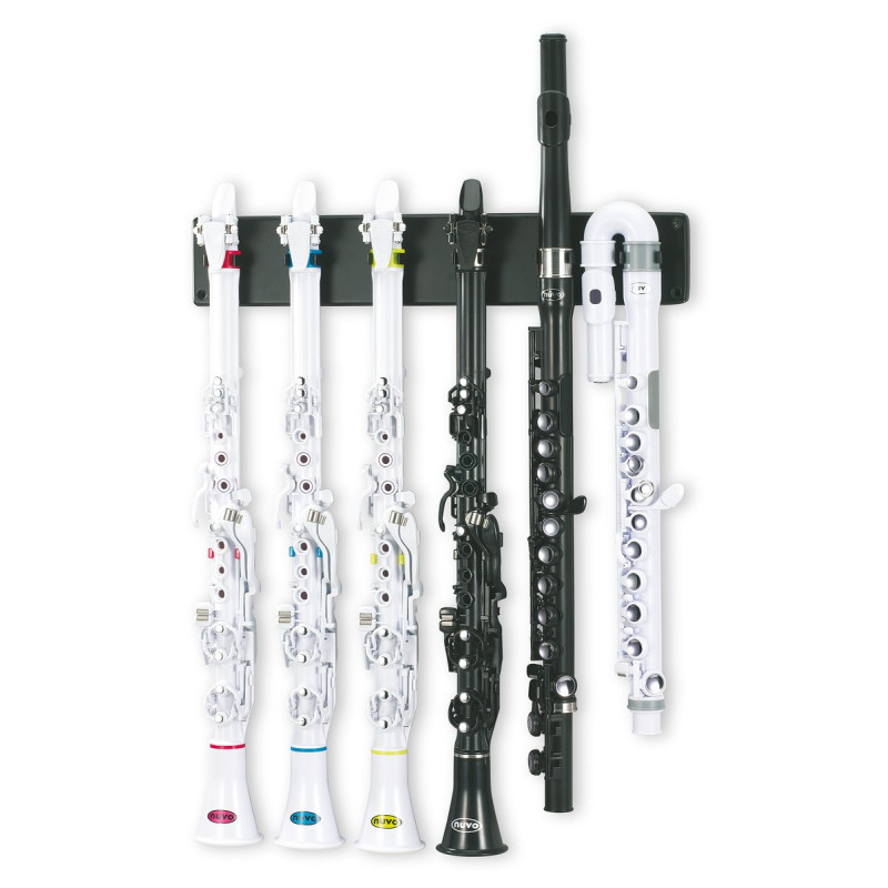 Nuvo NUASWH6 Flute Wall Hanger, 6 instruments Clarinéo/jFlute/Student Flute