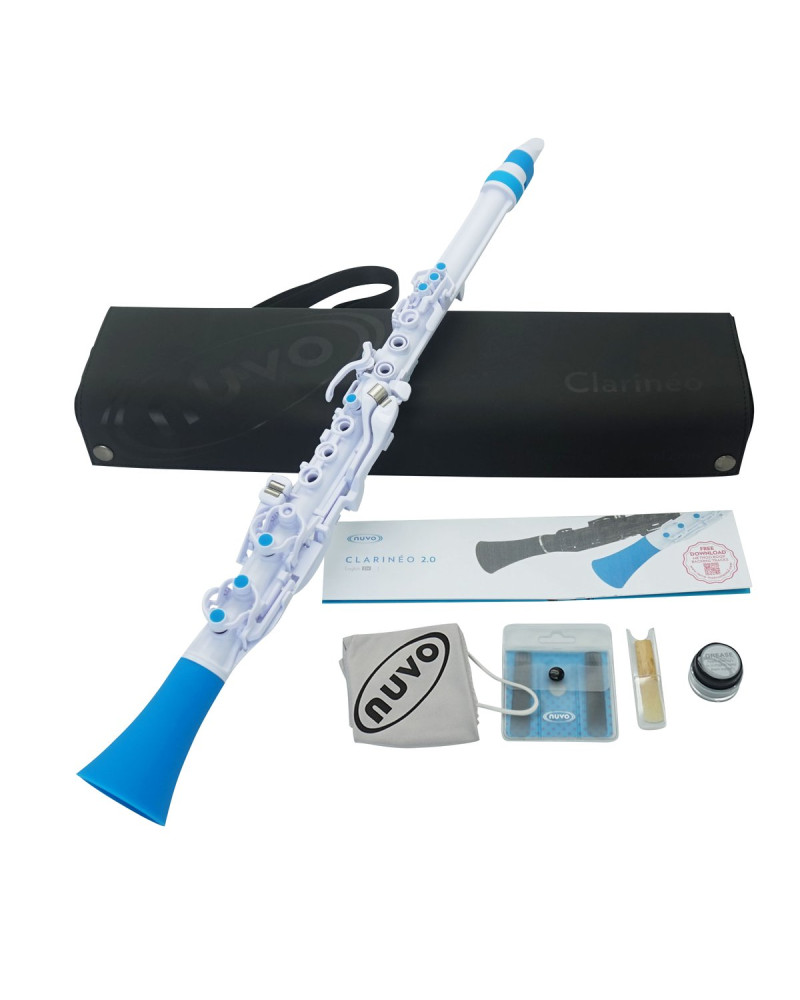 Nuvo NUCL120WBL Clarinéo 2.0, white/blue, standard set