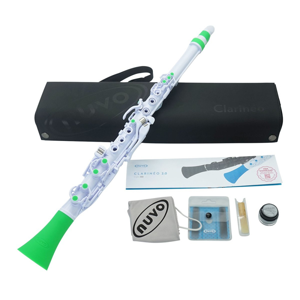 Nuvo NUCL120WGR Clarinéo 2.0, white-green, standard set