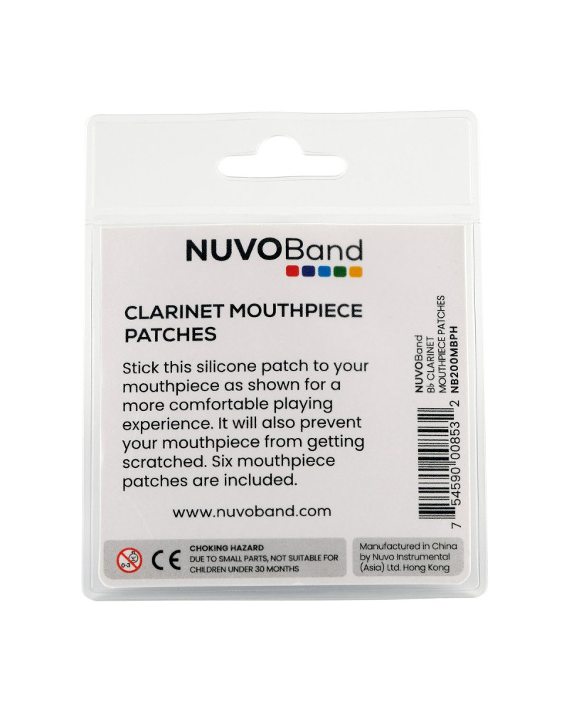 Nuvo NUNB200MPPH BAND Mouthpiece Patches, for Bb Clarinet, 6 units