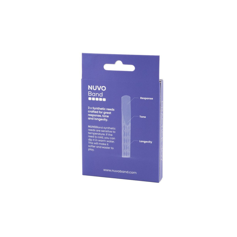 Nuvo NUNB200RD20 BAND Reeds, Bb Clarinet, #2.0 , 3 units
