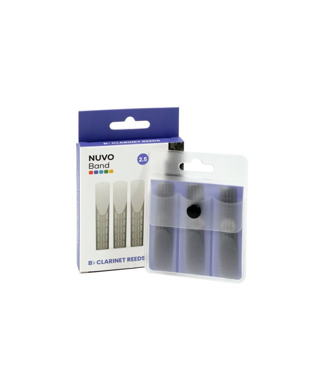 Nuvo NUNB200RD25 BAND Reeds, Bb Clarinet, #2.5 , 3 units