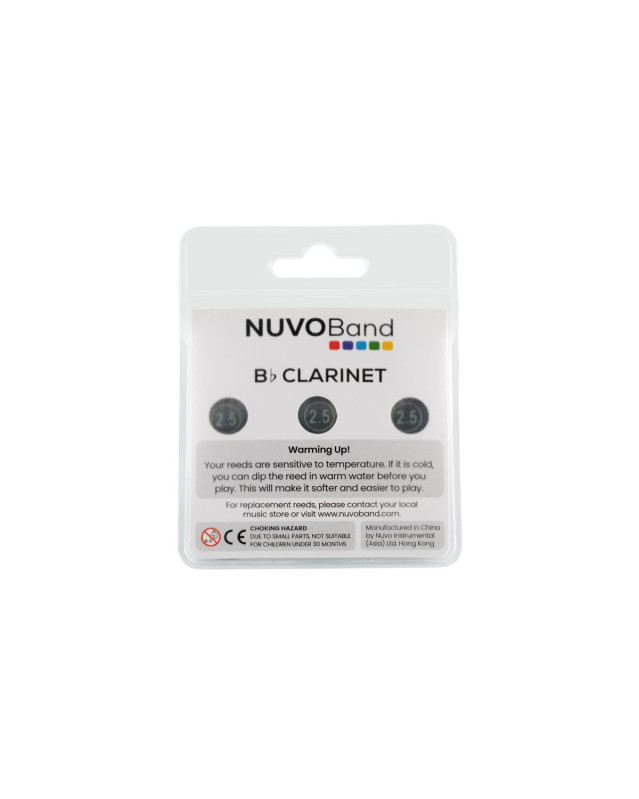 Nuvo NUNB200RD25 BAND Reeds, Bb Clarinet, #2.5 , 3 units