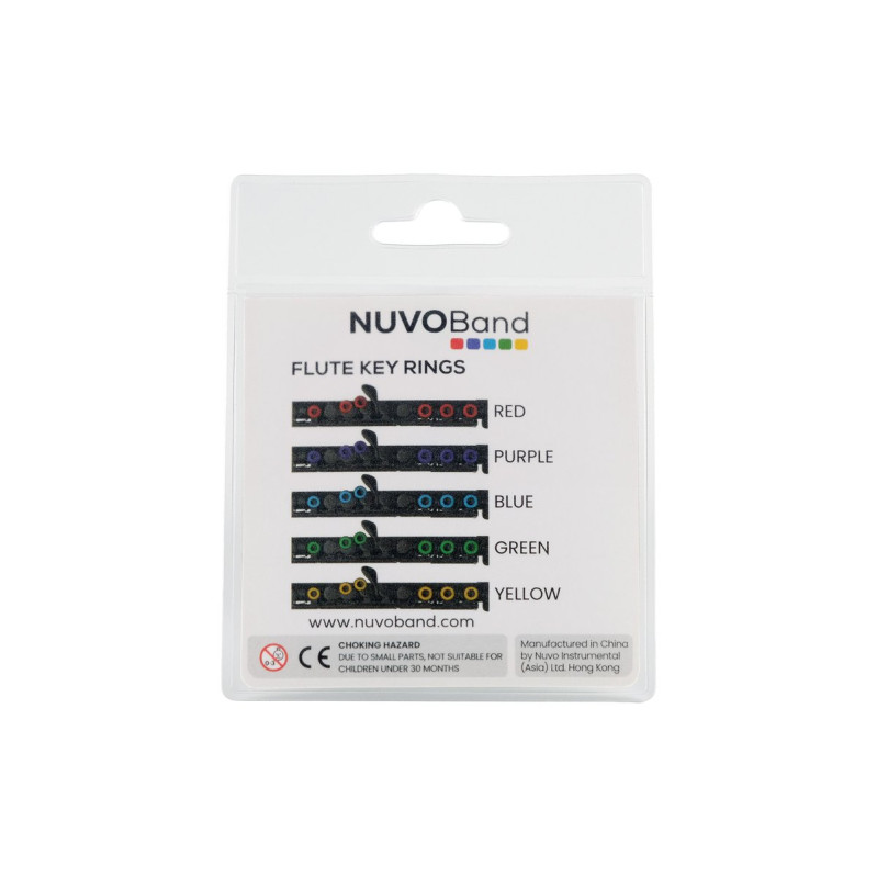 Nuvo NUNB300KRR BAND Key Rings, for Flute, red