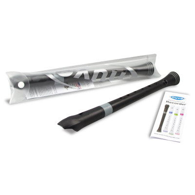 Nuvo NURB300BK Soprano Recorder, black, baroque