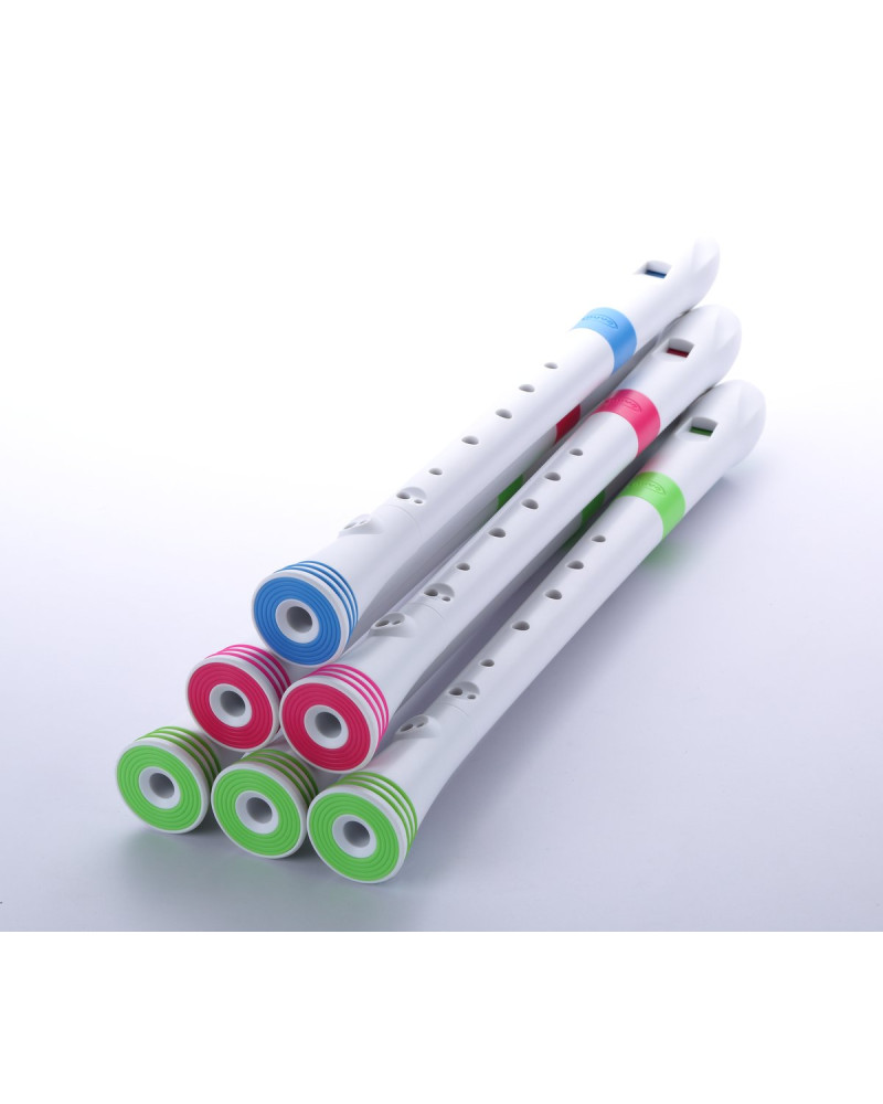 Nuvo NURB300PK Soprano Recorder, white/pink, baroque