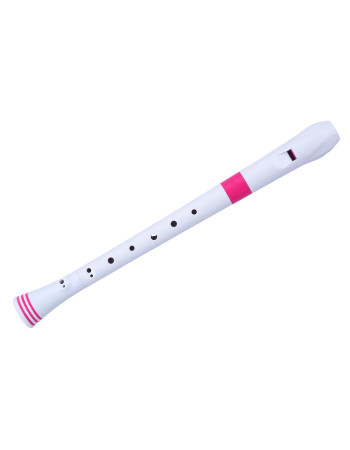 Nuvo NURG300PK Soprano Recorder, white/pink, German
