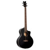 Ortega 1B-D7CE-SBK-4 Deep Series 7 Medium Scale Acoustic Bass 4 String - Spruce / Mahogany Satin Black