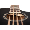Ortega 1B-D7CE-SBK-4 Deep Series 7 Medium Scale Acoustic Bass 4 String - Spruce / Mahogany Satin Black