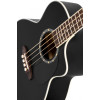 Ortega 1B-D7CE-SBK-4 Deep Series 7 Medium Scale Acoustic Bass 4 String - Spruce / Mahogany Satin Black