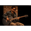 Ortega 1B-D7CE-SBK-4 Deep Series 7 Medium Scale Acoustic Bass 4 String - Spruce / Mahogany Satin Black