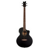 Ortega 1B-D7CE-SBK-4 Deep Series 7 Medium Scale Acoustic Bass 4 String - Spruce / Mahogany Satin Black