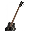 Ortega 1B-D7CE-SBK-4 Deep Series 7 Medium Scale Acoustic Bass 4 String - Spruce / Mahogany Satin Black