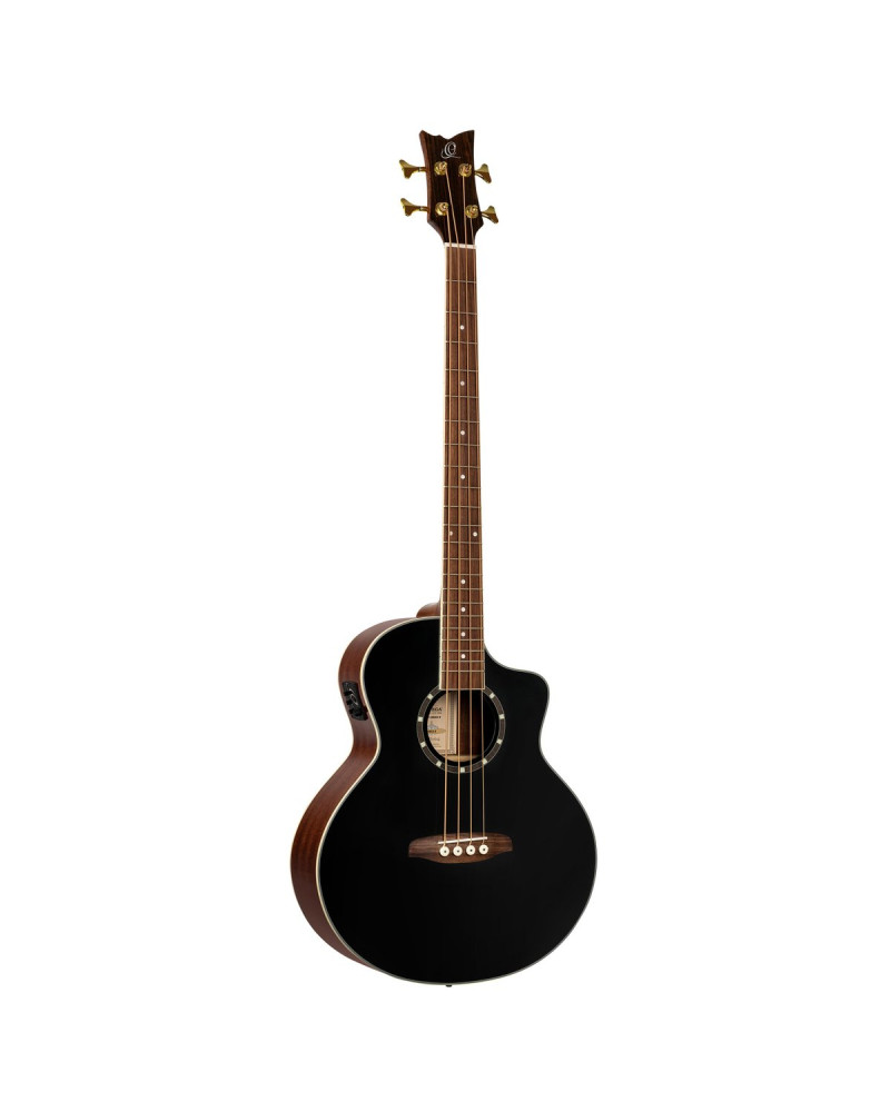 Ortega 1B-D8CE-4 Deep Series 8 Medium Scale Acoustic Bass 4 String - Spruce / Mahogany Black
