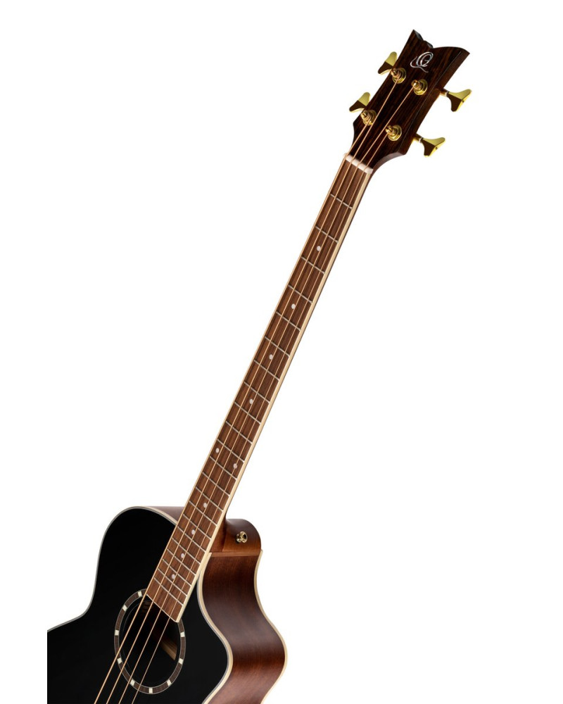 Ortega 1B-D8CE-4 Deep Series 8 Medium Scale Acoustic Bass 4 String - Spruce / Mahogany Black