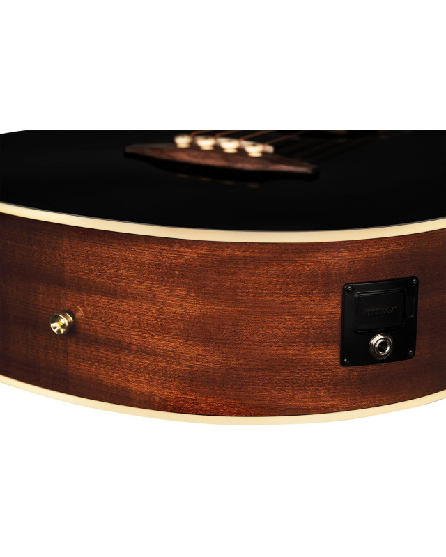 Ortega 1B-D8CE-4 Deep Series 8 Medium Scale Acoustic Bass 4 String - Spruce / Mahogany Black
